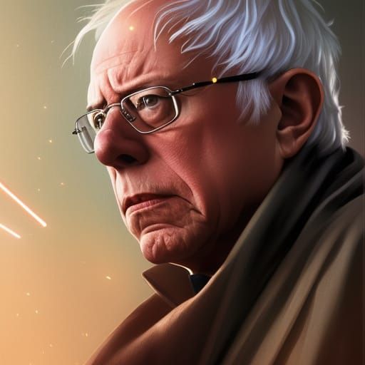 Bernie Sanders as Star Wars Jedi Knight