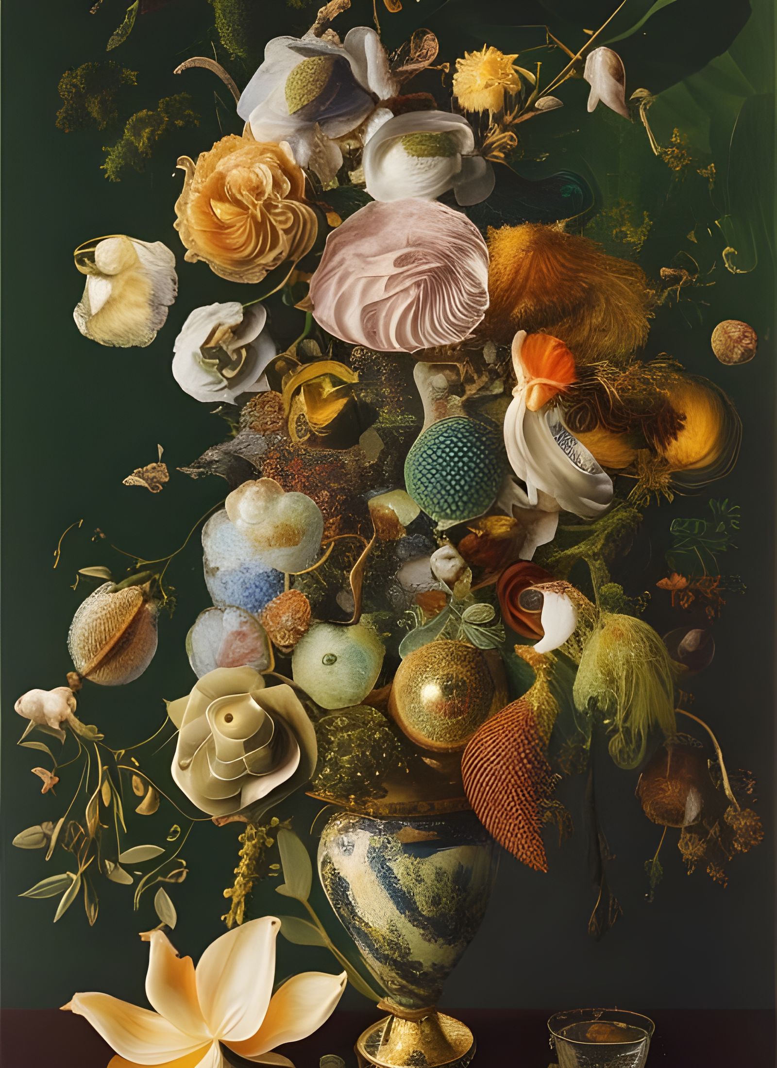 Dreamy Fractal Landscape in Hyperreal Style