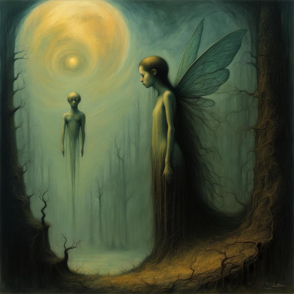 Ethereal Fairy in Dark Fantasy Style