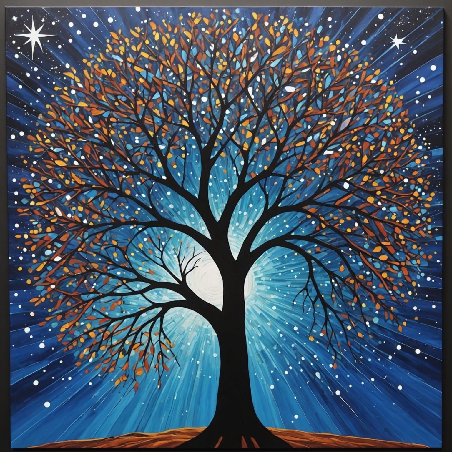 Starlight Tree in Aboriginal Art Style