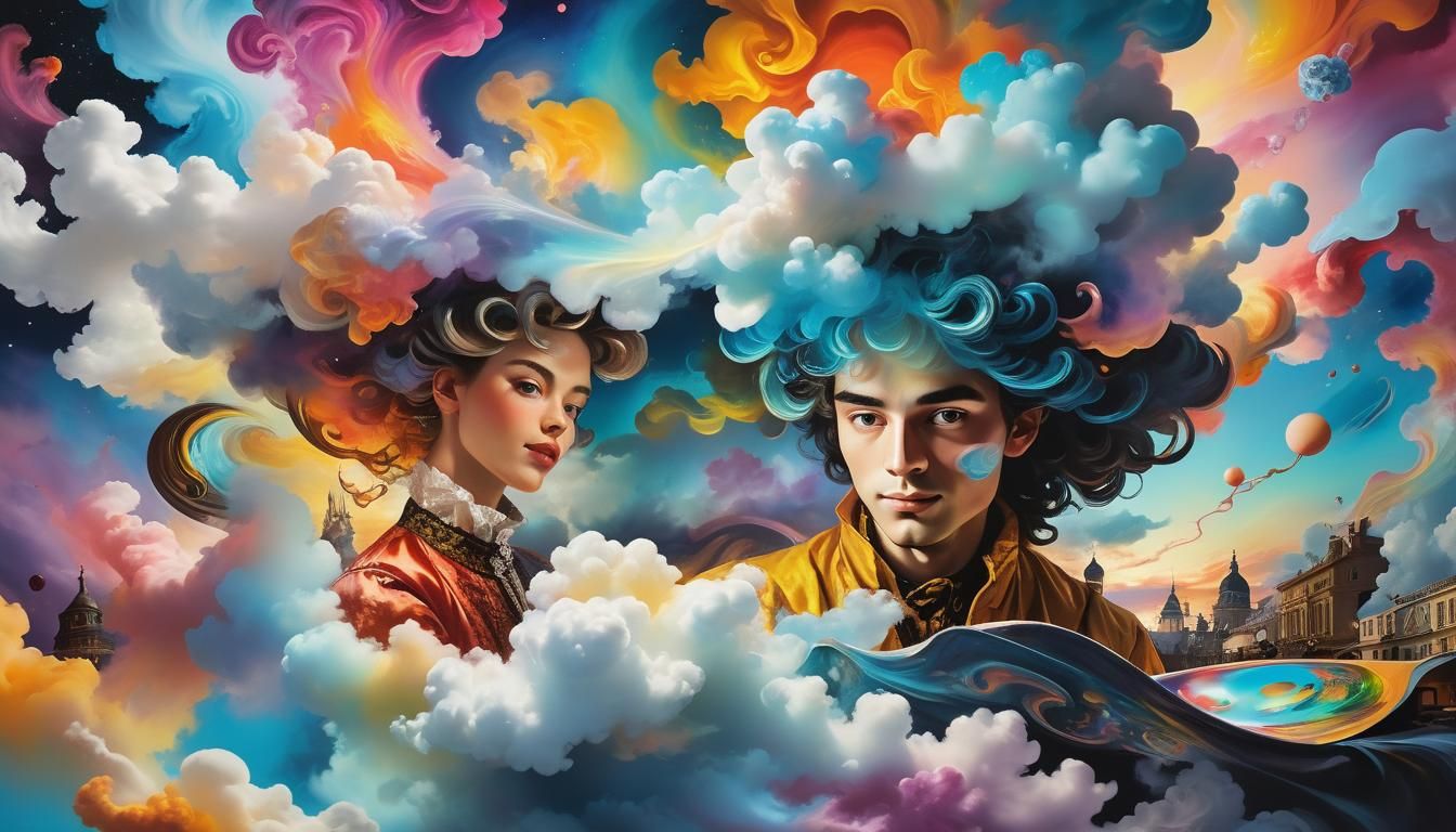 Surreal Collage of Masters' Art Styles