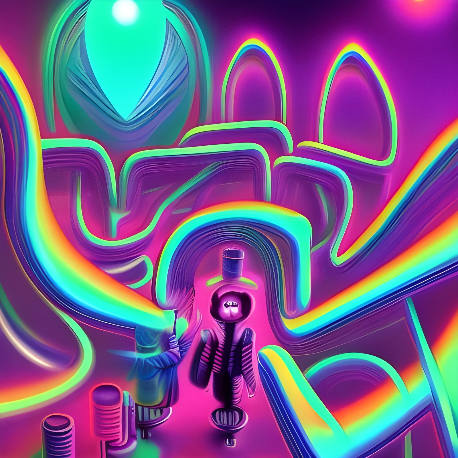 Lost in neon hills