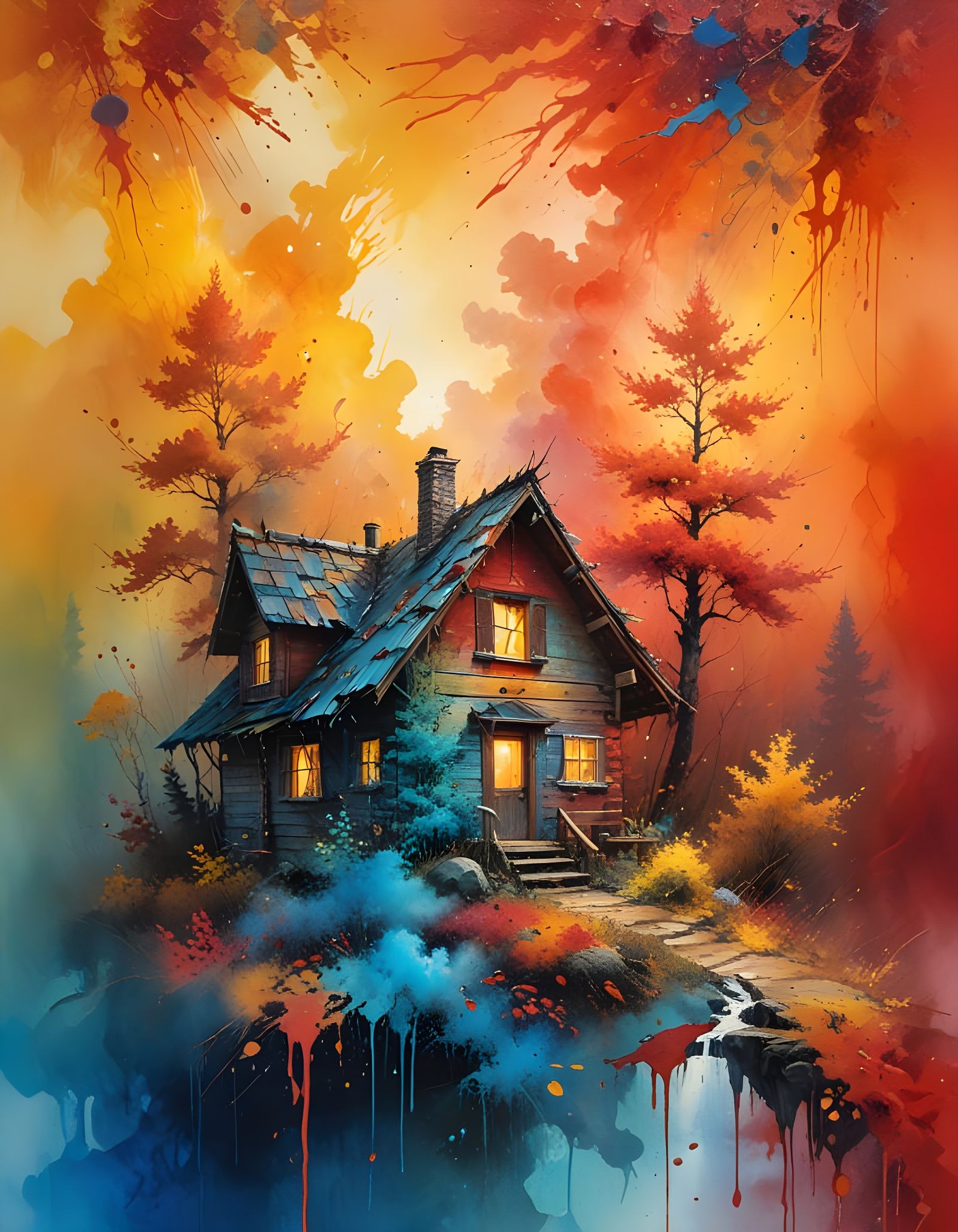 Autumnal Italian Cabin in Ethereal Light