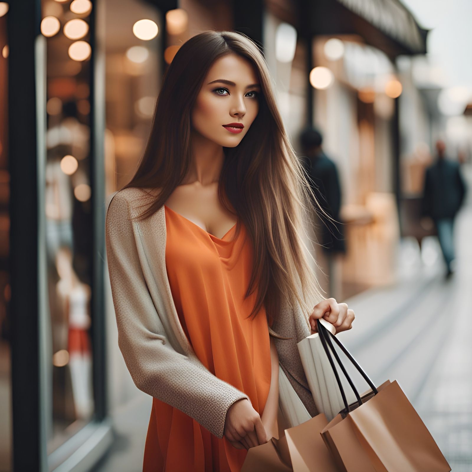 Beautiful Girl Shopping