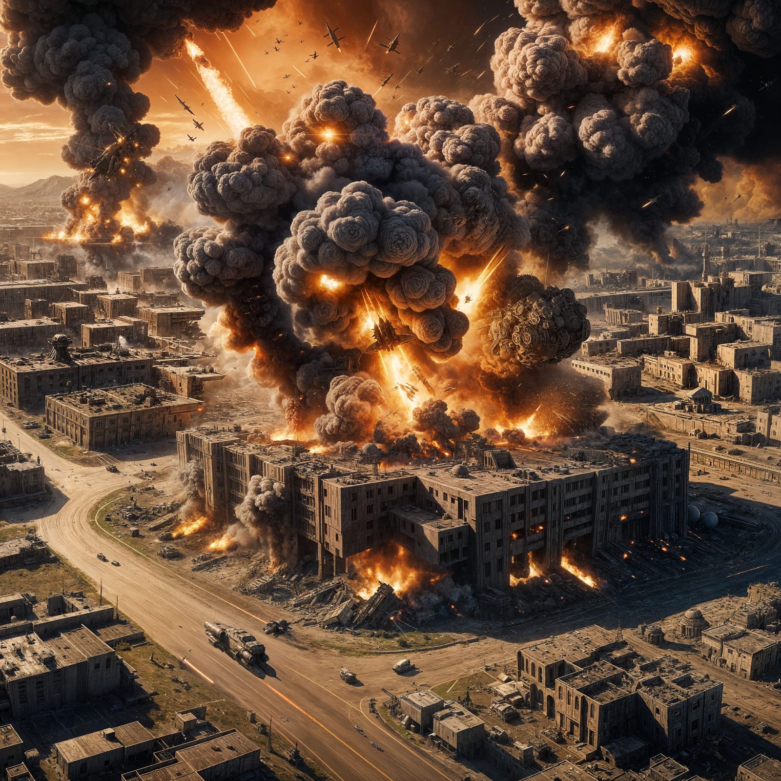 Epic Missile Strike on Military Base