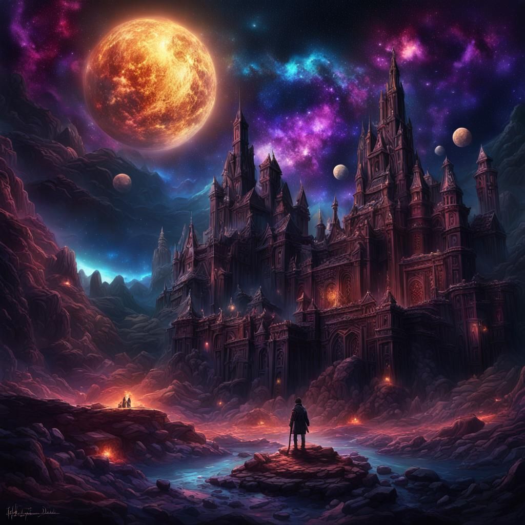 Fantastical Matte Painting: Emerging from Darkness