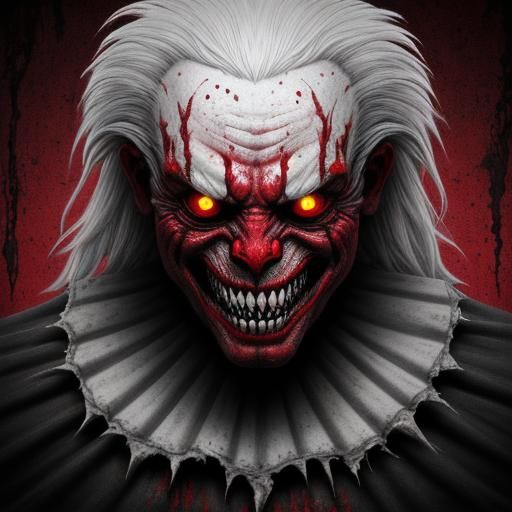 Horrifying Evil Demon with a Twisted Grin