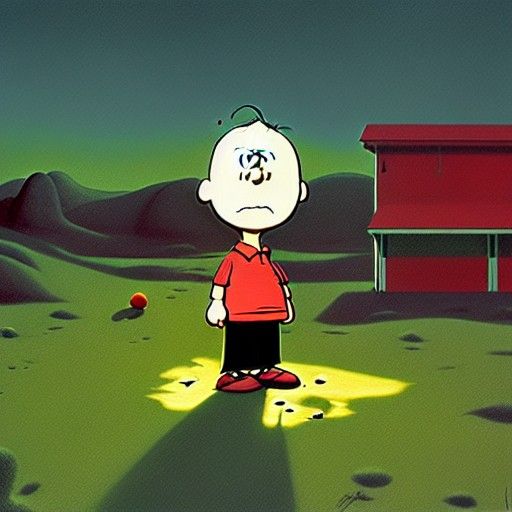 Charlie Brown's Psychedelic Trip: A Digital Art Landscape