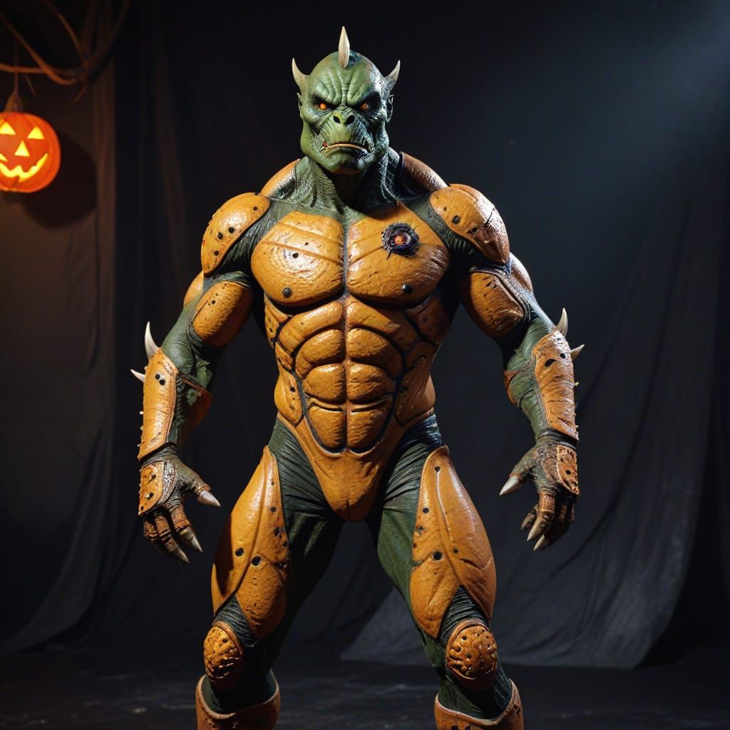 Gorn Costume at Halloween Party