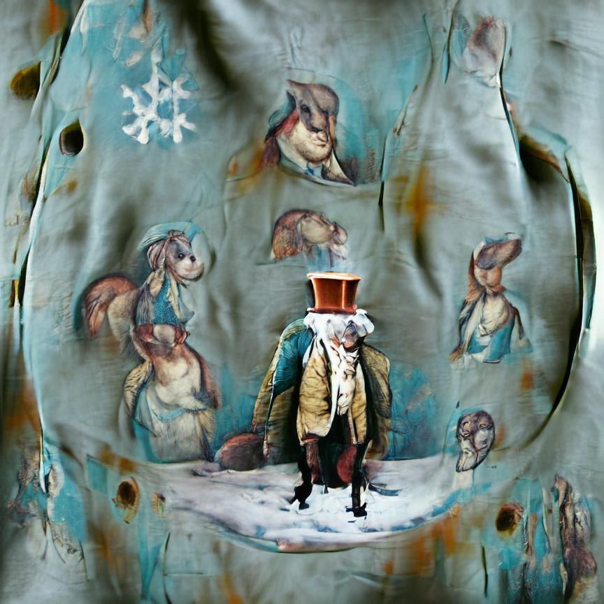 Winter Hare in Snow-Covered Landscape