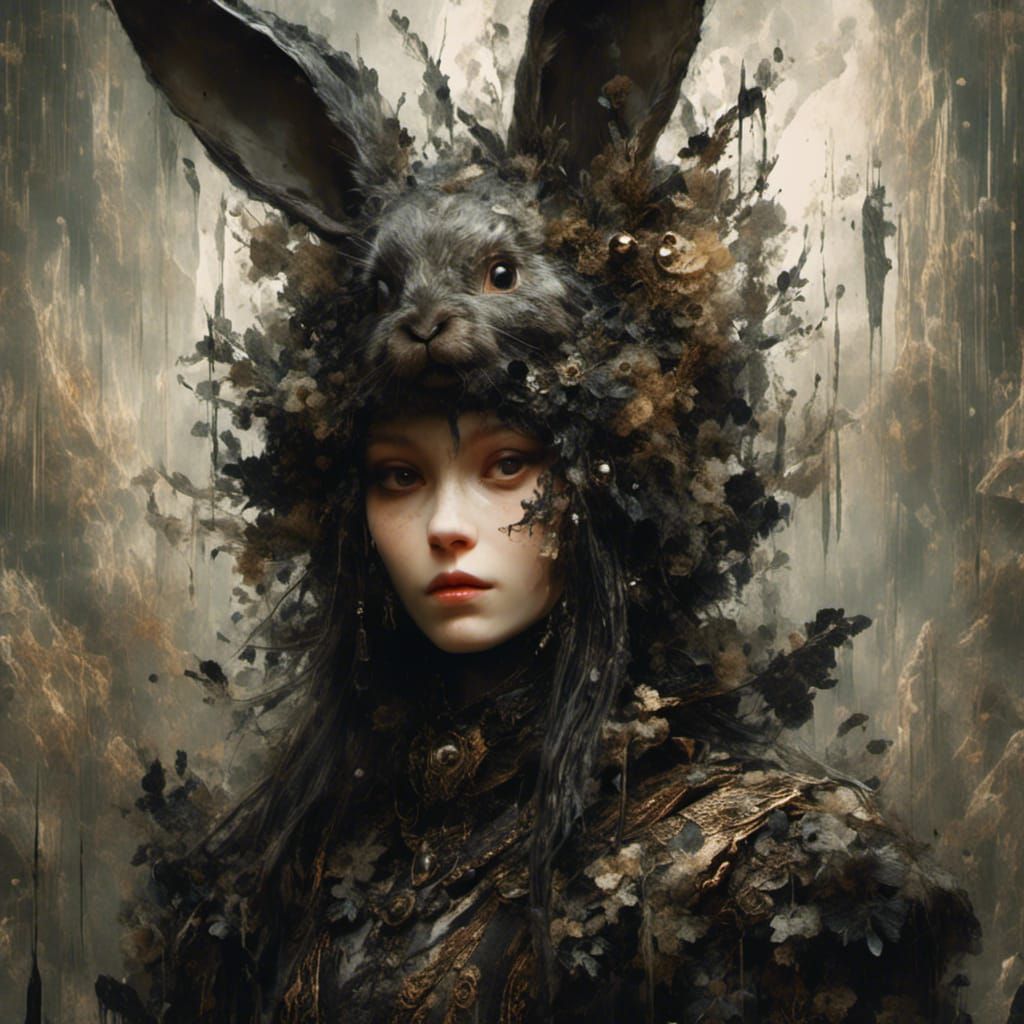 Fairytale Rabbit with Macabre Hyperreal Details