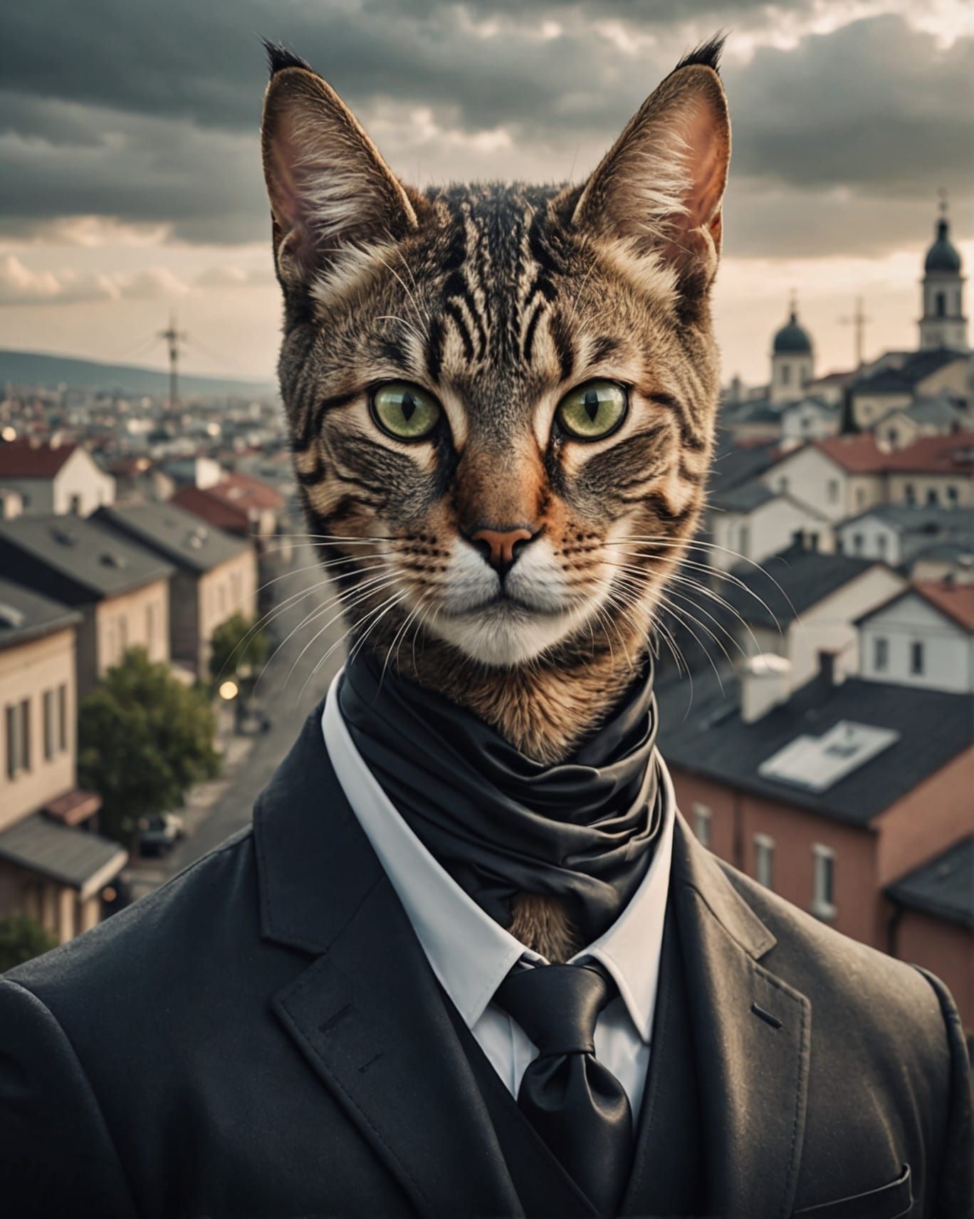 Glam Cat-Man in Orthodox Suburbs Tornado