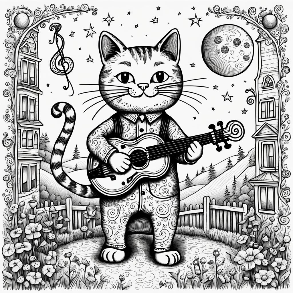 Hey Diddle Diddle in Doodle Art