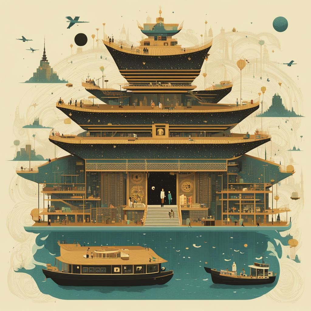 Surreal Abstract Landscape in a Unique Style