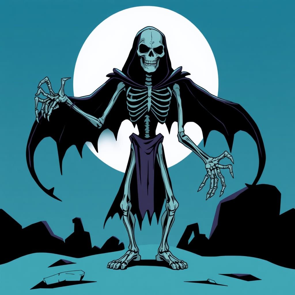 Skeletor in a Burton-esque Style