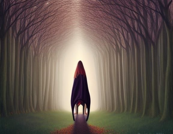 Surreal Light Beams Open on Starry Sky