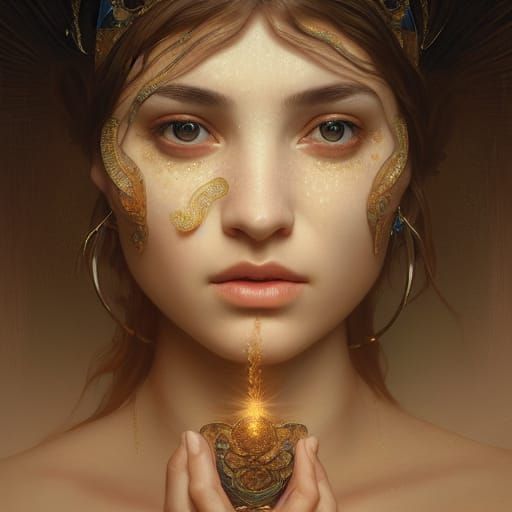 Goddess of Universe: Detailed Digital Art Portrait