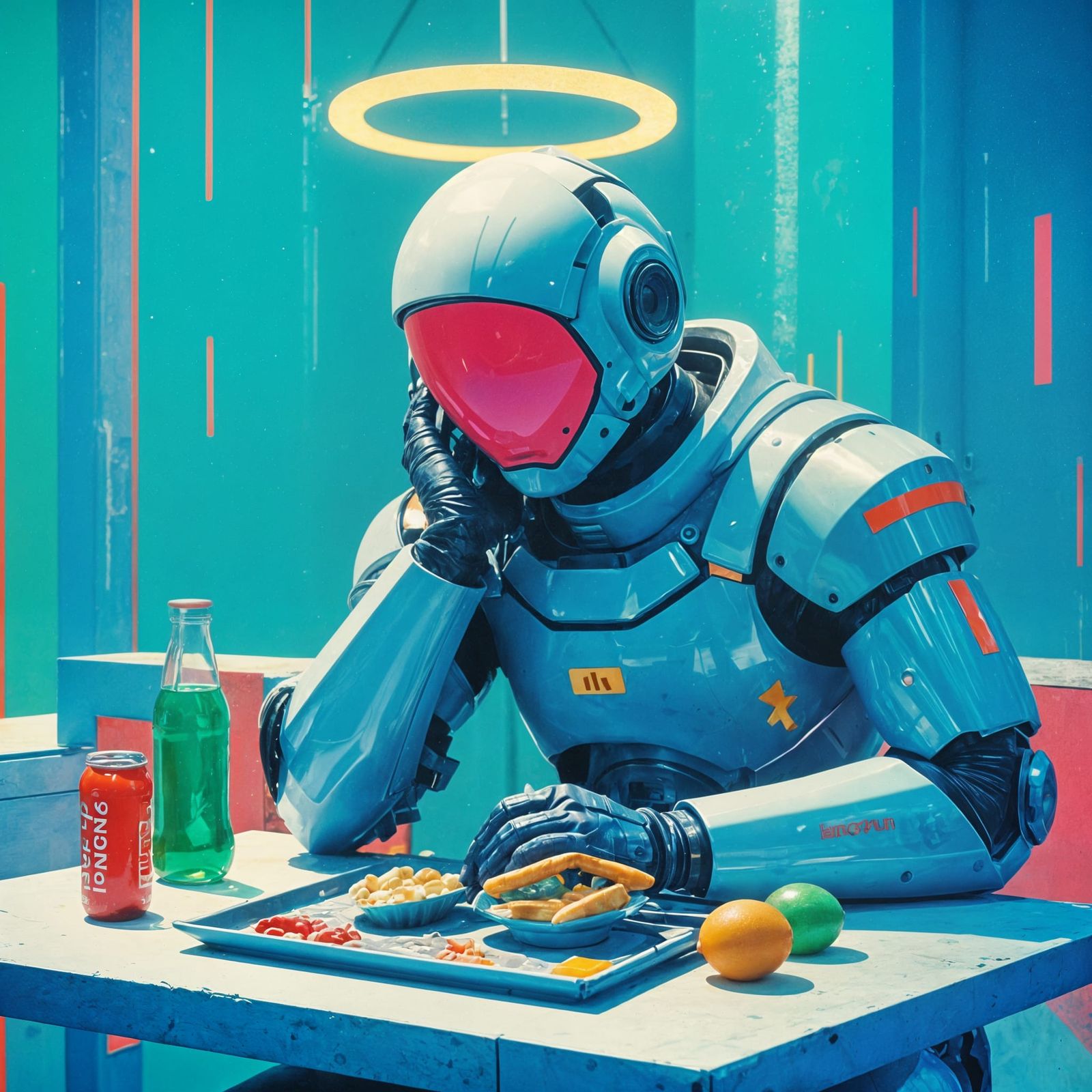 Cyberpunk Angel in Liminal Metropolis: 90s Photography