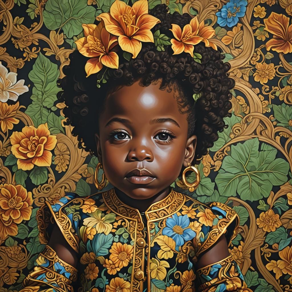 Baby Portrait Inspired by Contemporary Artistic Styles