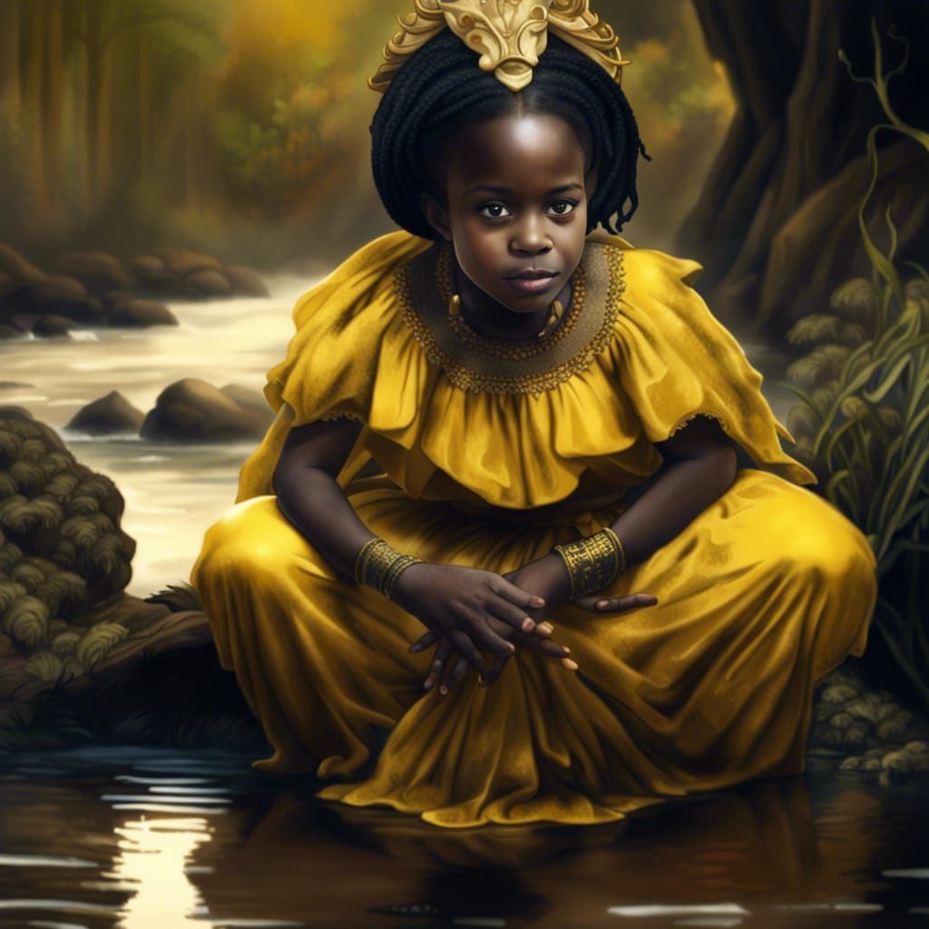 Black Princess Invoking Gods: Fantasy Concept Art