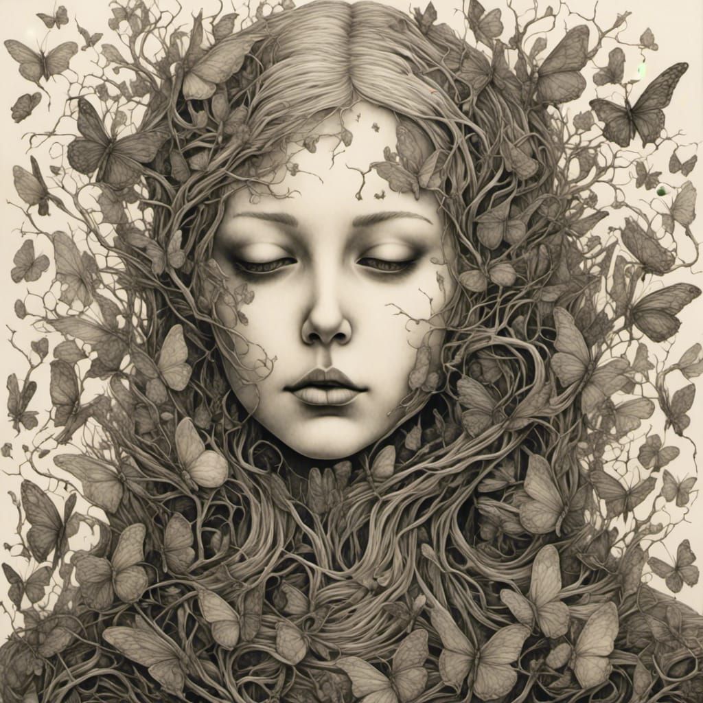 Distressed "Not Fine" Text in Pyrography Style