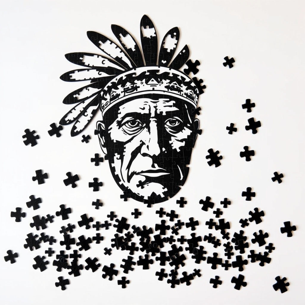 Geronimo Mosaic: A Digital Collage Portrait