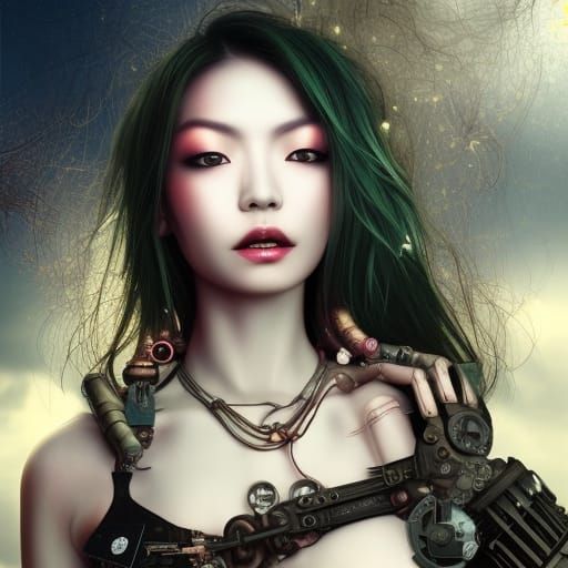 Steampunk Cyberpunk Korean Werewolf Transformation