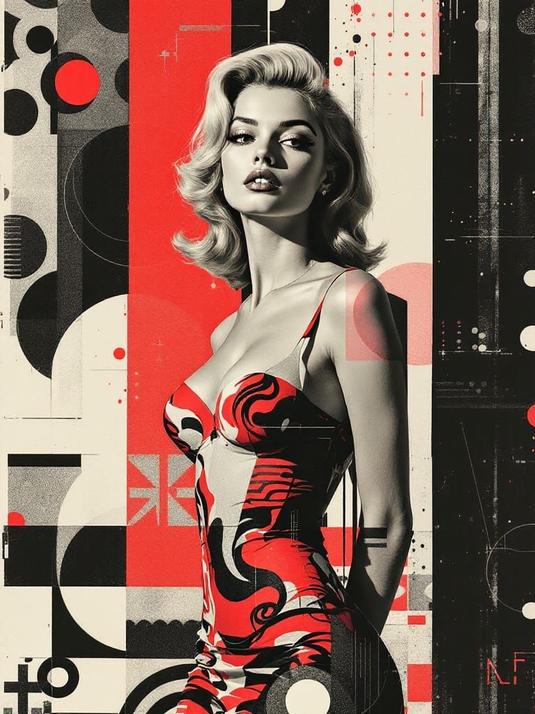Vintage Pin-Up Art: Xerox Meets Russian Futurism