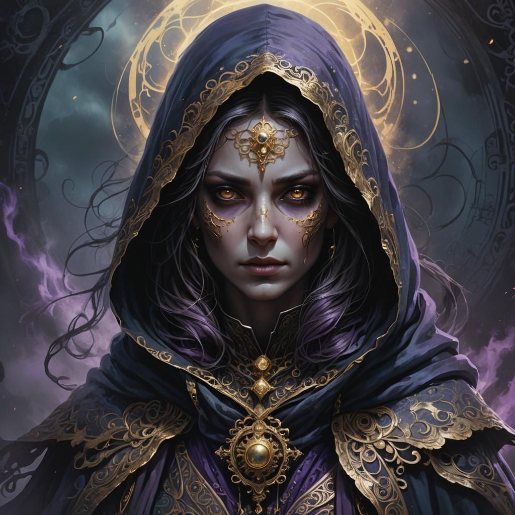 Black Plague Embodied as Dark Fantasy Portrait