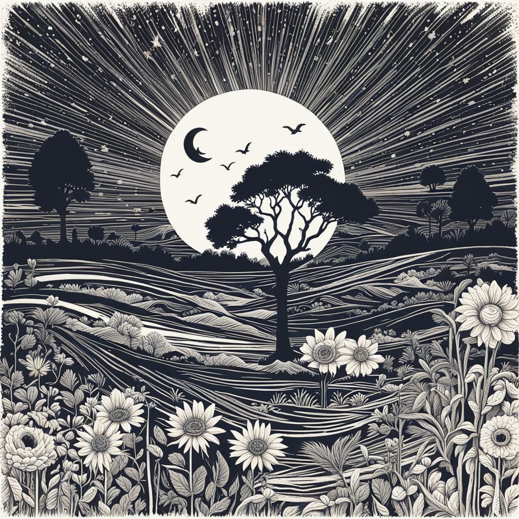 Radiant Fantasy Landscape in Detailed Digital Art