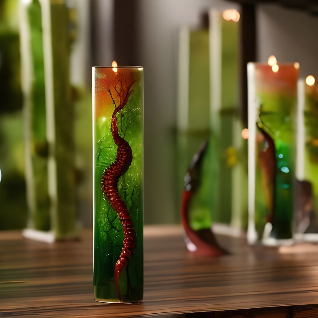 Witchy Summer Garden Ceremony with Candles, Digital Art