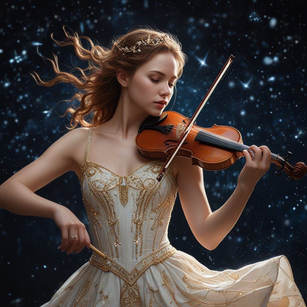 Violinist Creates Constellations with Enchanted Light Trails
