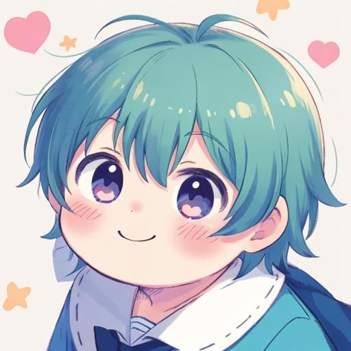 Chubby Kid Portrait in Anime Style