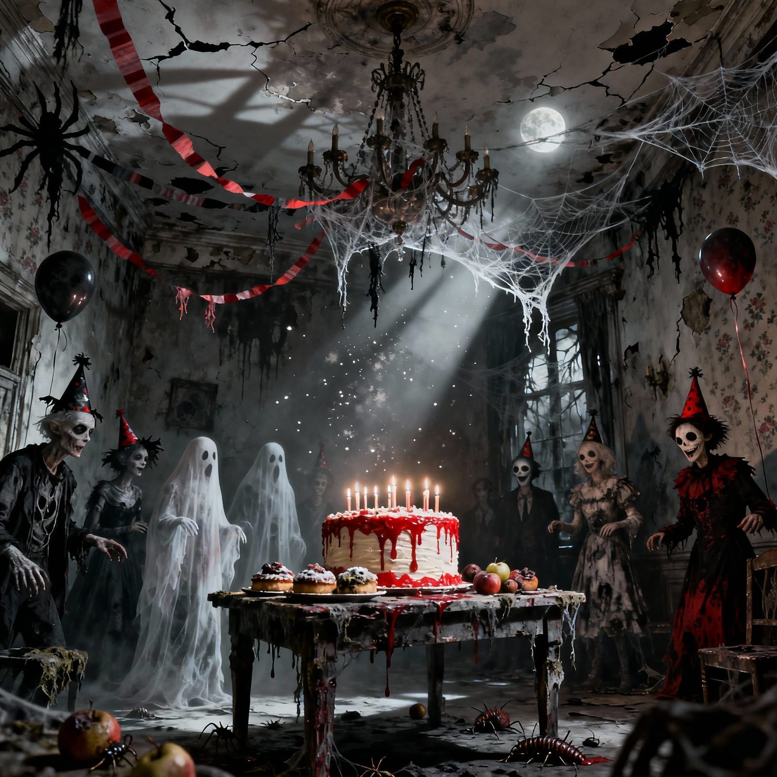 Macabre Birthday Party in Haunted House
