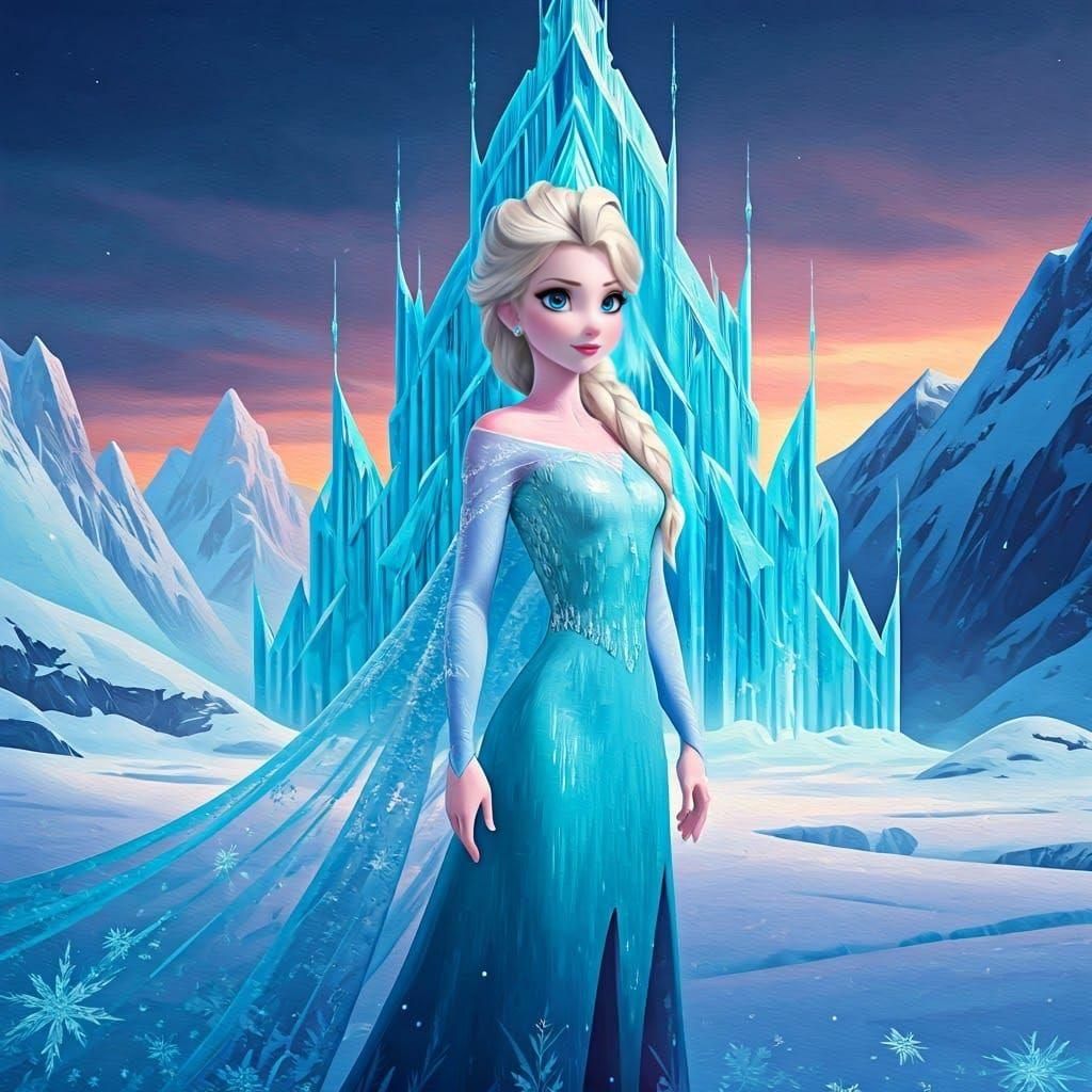 Snow Queen in Frozen Kingdom Unleashes Magic