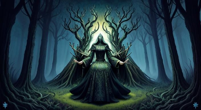 Baba Yaga: Grotesque Witch in Mystical Forest