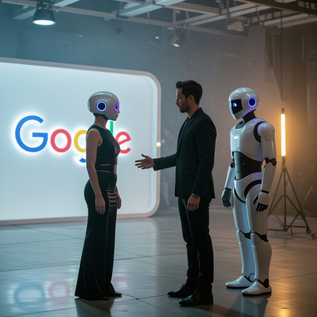 ChatGPT Courts Google Gemini: A Cinematic Film Still