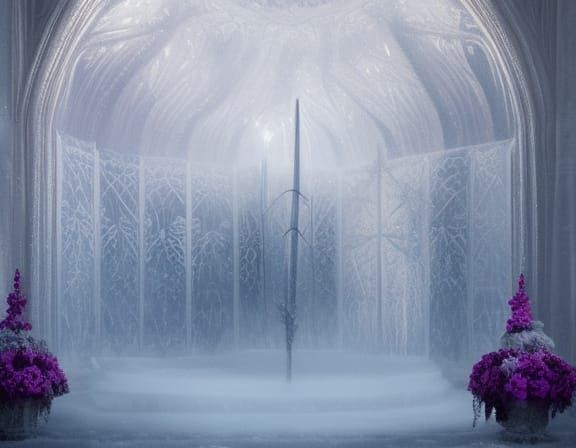 frozen altars ethereal fantasy hyperdetailed mist