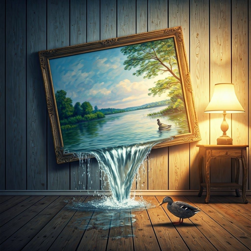 Impressionist Lake Scene Melts into Reality