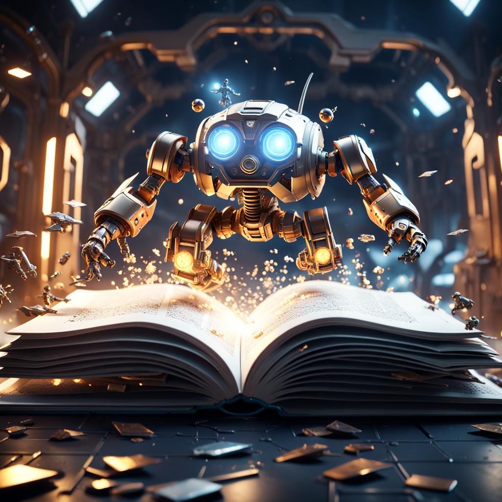 Magical Storybook Comes to Life: Sci-Fi Illustration