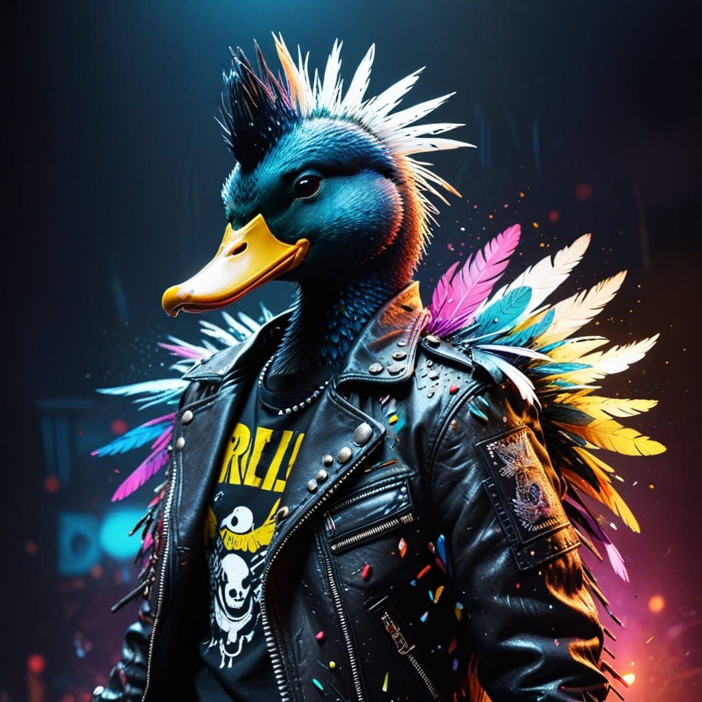 Punk Rock Duck Dances in Concert