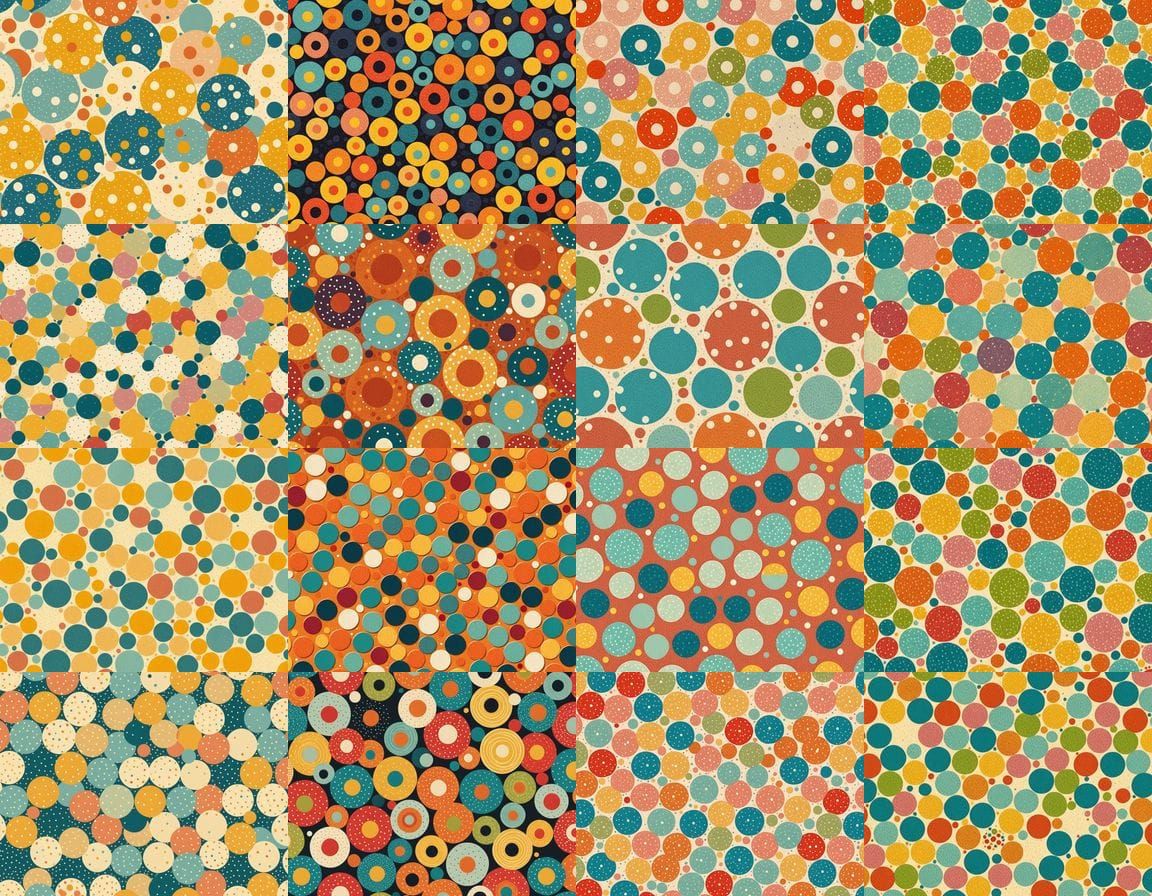 1960s Polka Dot Wallpaper Design