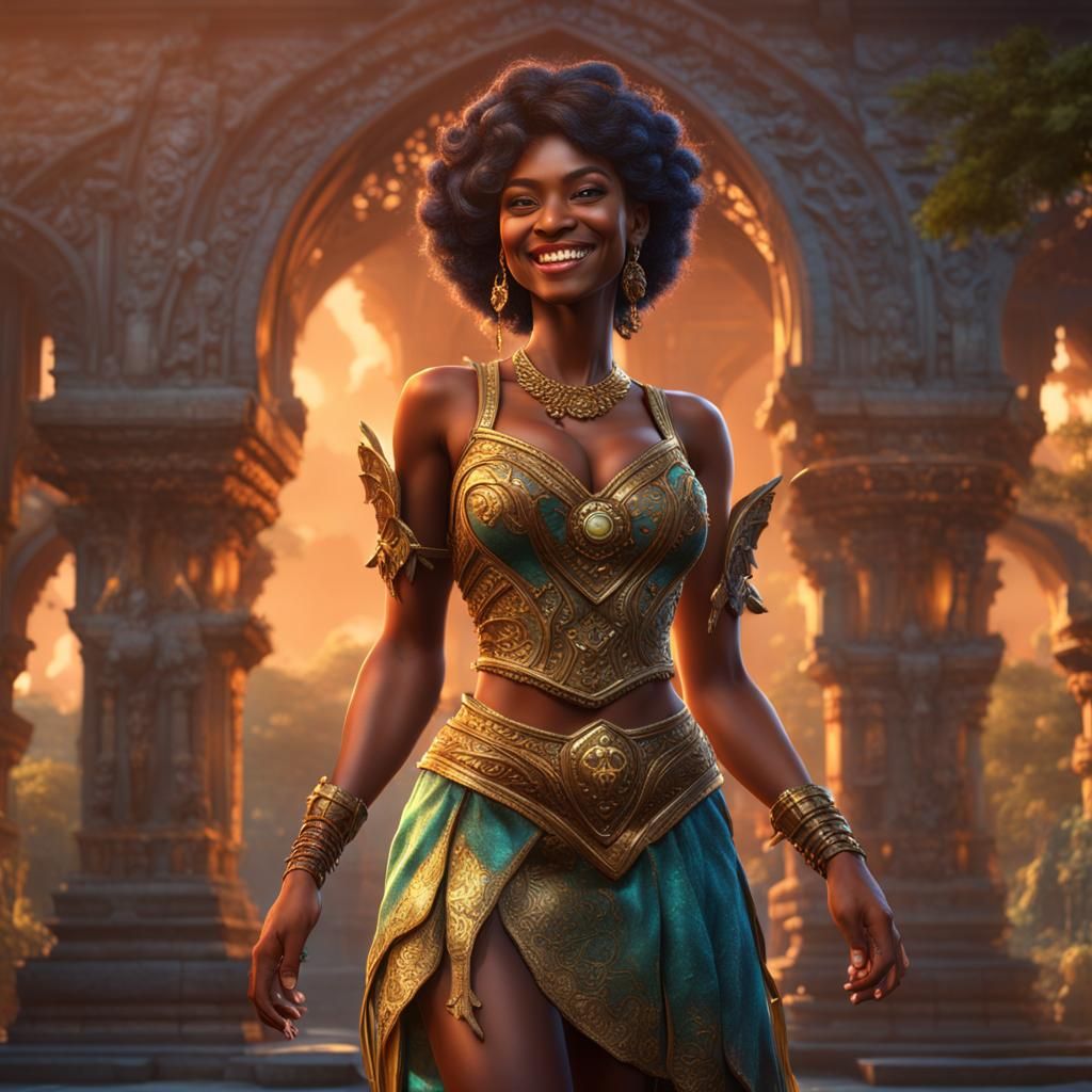 Aruban Princess Fantasy Concept Art in 8k