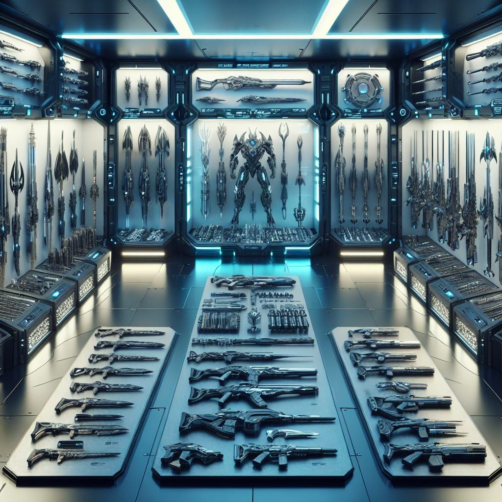 Futuristic Armoury for Hunting Mythical Creatures