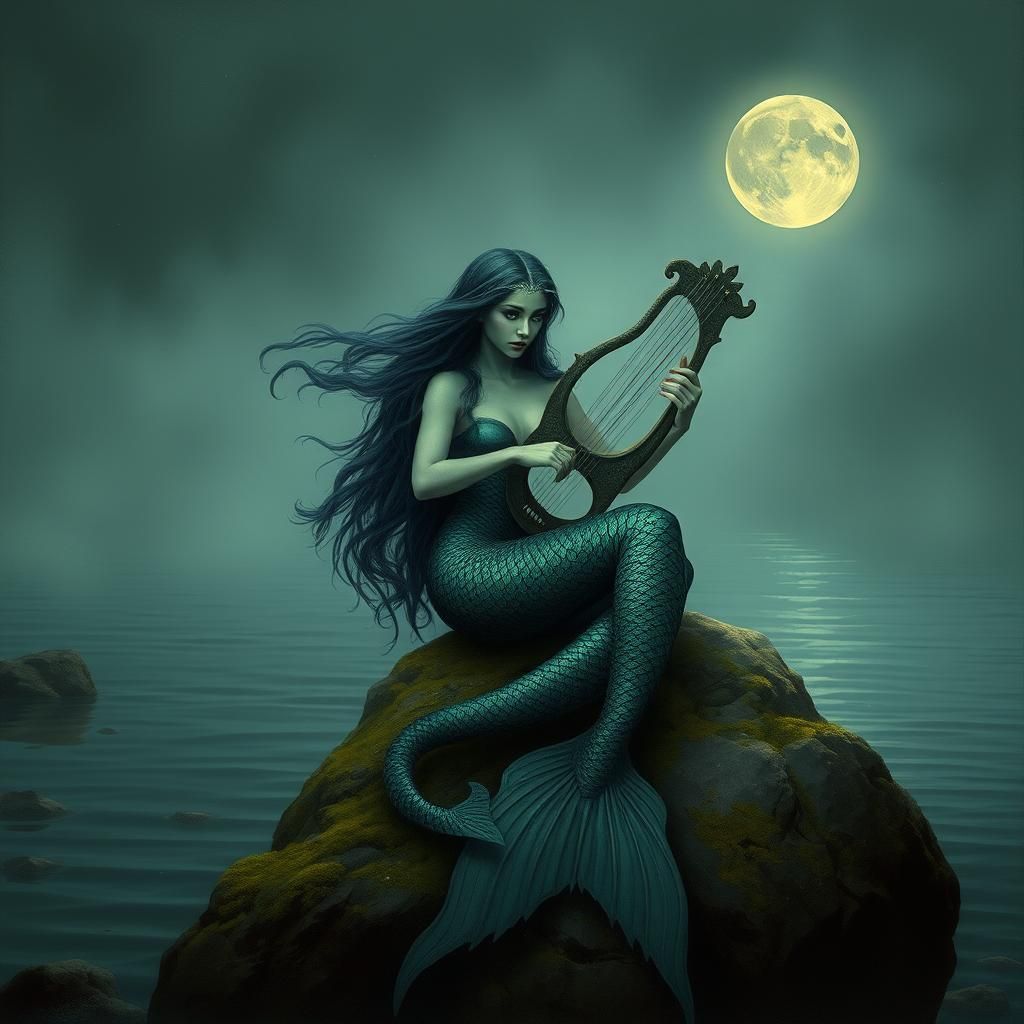 Enchanting Mermaid Siren in Misty Bay