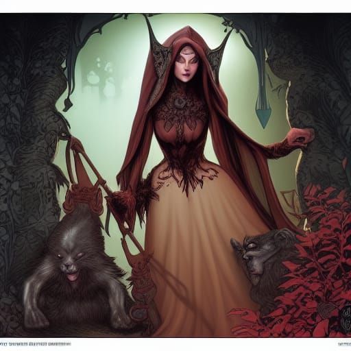 Evil Dark Princess in Comic Book Art Style