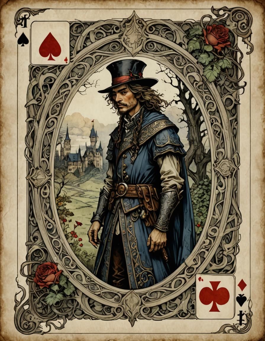 Art Nouveau Frame in Arthur Rackham Style