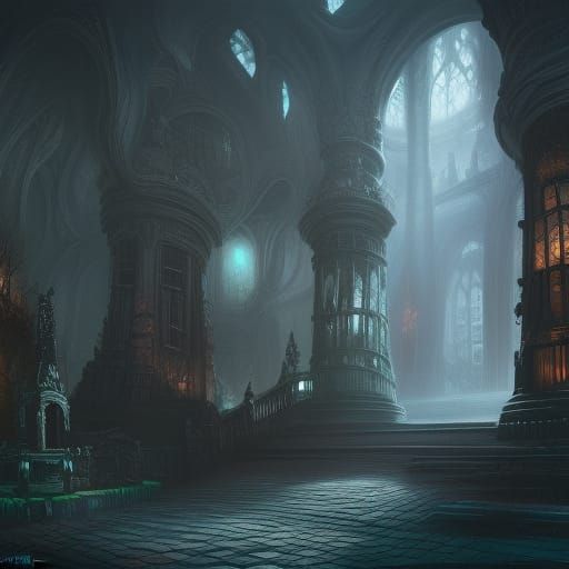 Dark Academia Aesthetic Matte Painting