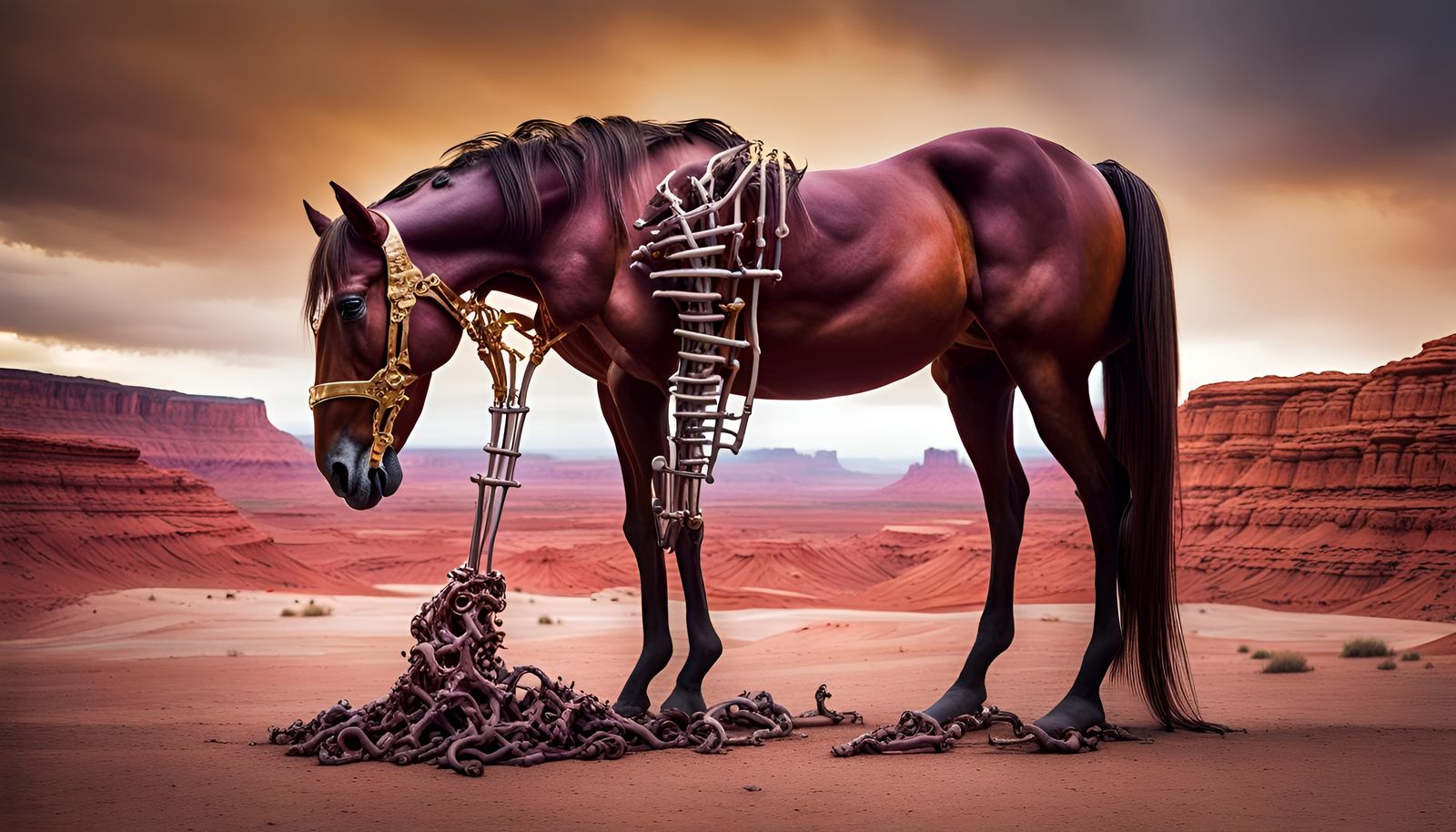 Red Mare. Old Rusty Vermillion Royalty.