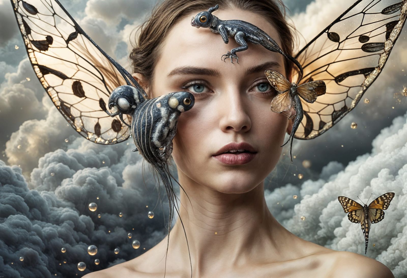 Ethereal Alien People Pets in Dreamy Photorealistic Style